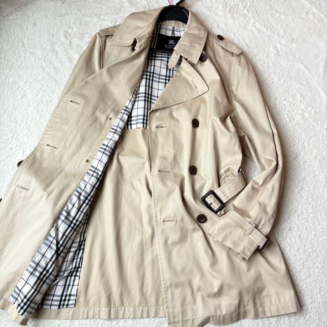バーバリーブラックレーベル　トレンチコート　ダブル　ベージュ　Lサイズ 楽天市場】【本物保証】 超美品 バーバリー ブラックレーベル BURBERRY
