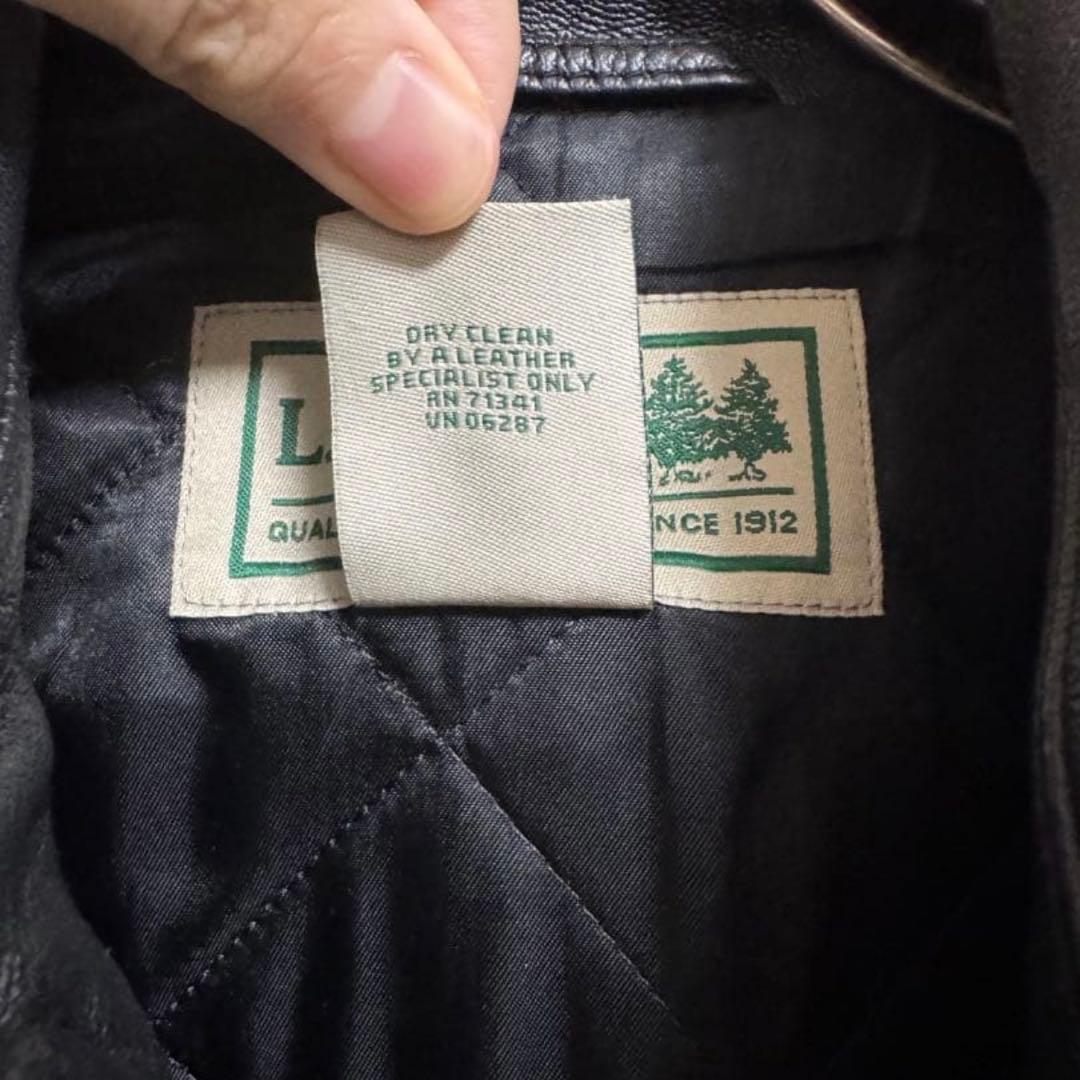 【美品】 L.L.Bean エルエルビーン レザージャケット ブラック　USA