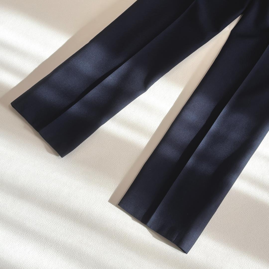 スーツセレクト ビジネススーツ 3ピース ベスト 無地 A4 S相当 ネイビー