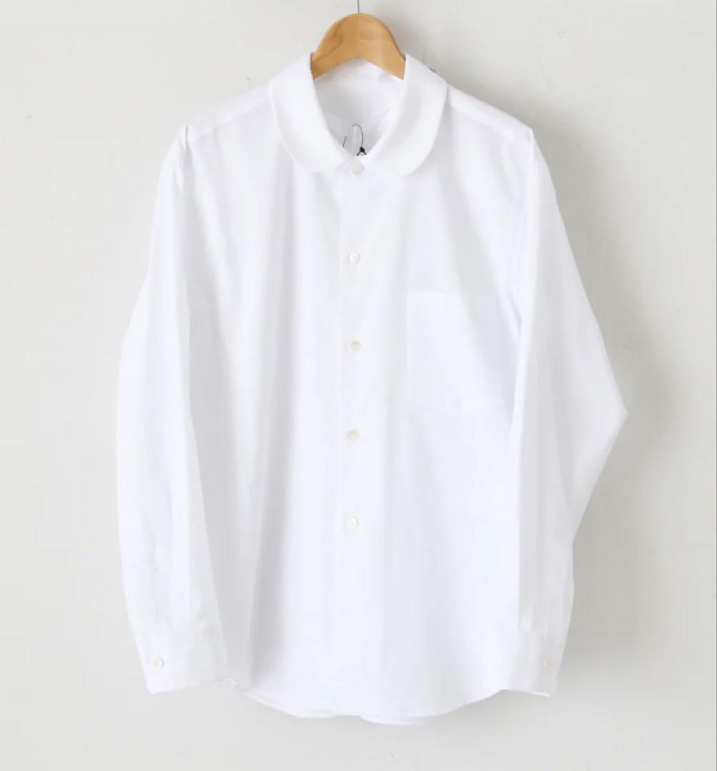 tao トリココムデギャルソン　定番　丸襟長袖シャツ　ホワイト　Mサイズ tricot COMME des GARCONS トリコ コムデギャルソン】丸襟長袖シャツ