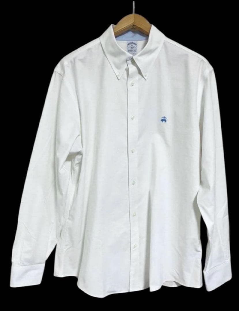 Brooks Brothersの長袖ボタンダウンシャツ 送料無料 Lサイズ/白 - メルカリ