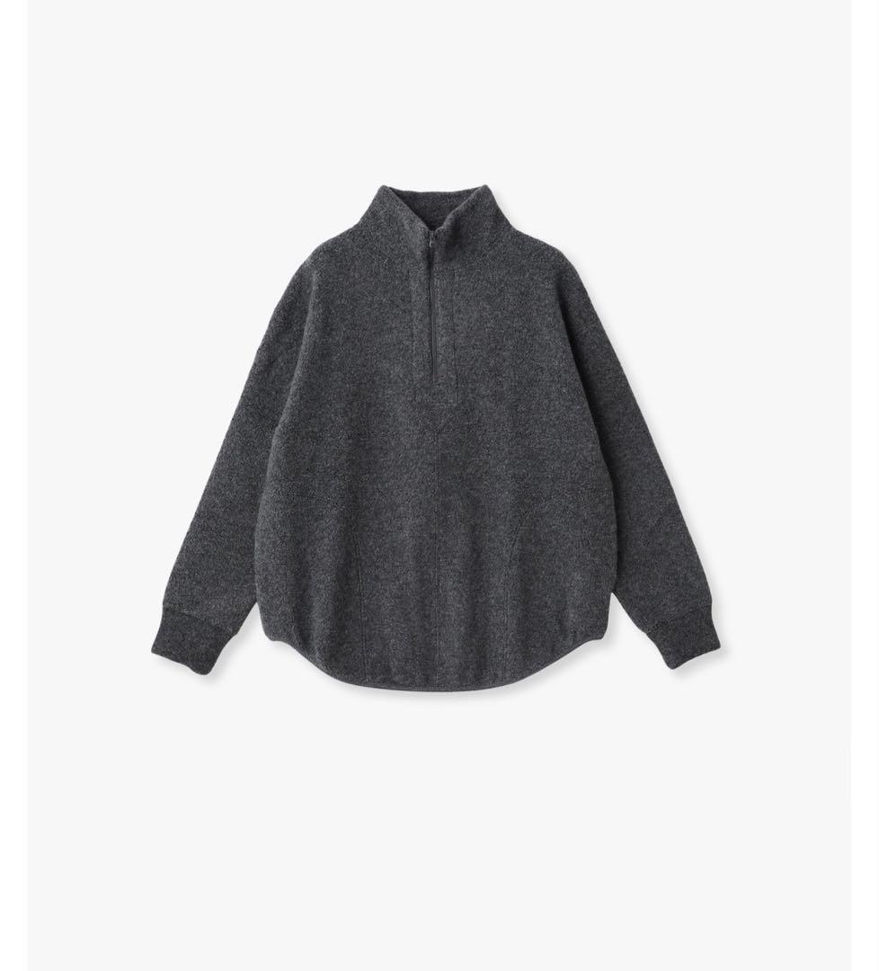 RHC ボア　ハーフジップ　プルオーバー　グレー　XSサイズ SHIPS別注】LOGAN KNITTING MILLS: ハーフ ジップ プルオーバー