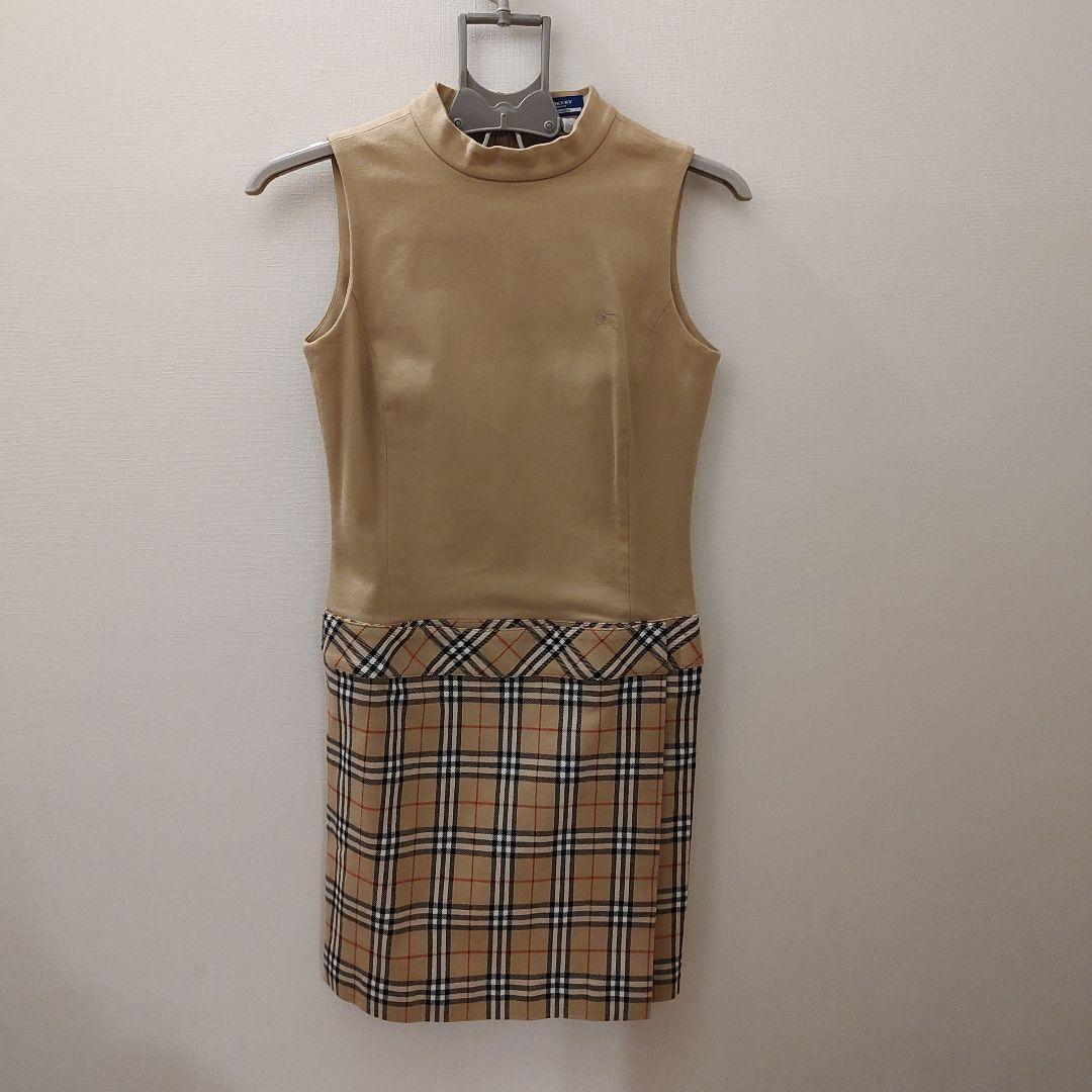 BURBERRY BLUE LABEL ノバチェックドッキングワンピース 38 - メルカリ