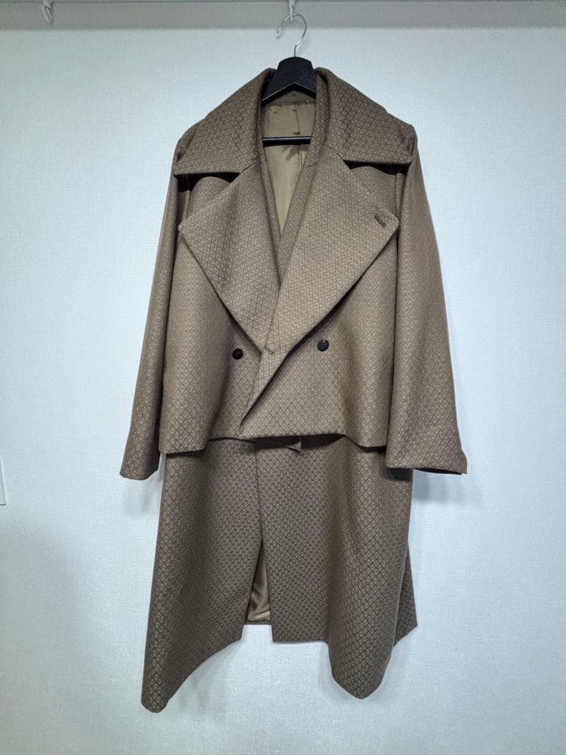 2024 エトセンス　ブラウン ダブルブレスト チェスターコート　3way