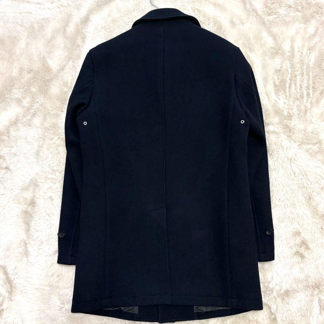 美品✨シップス チェスターコート スーパー140S キルティング ネイビー