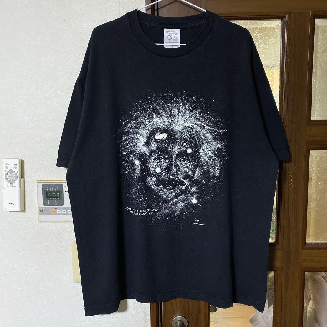 90s アインシュタイン Tシャツ ビンテージ 偉人 アート XL スーベニア