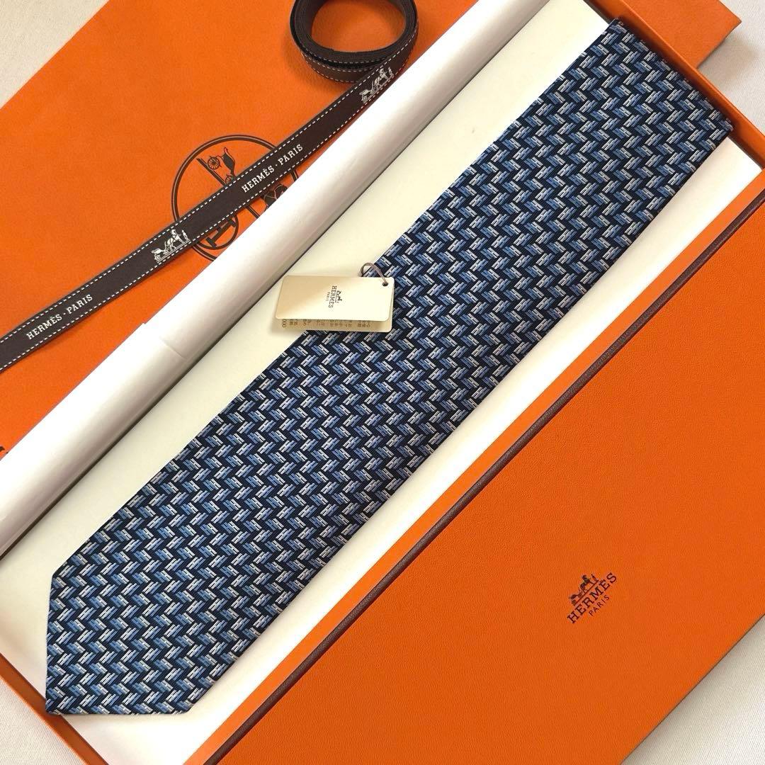 エルメス ネクタイ《ドゥブルH 》新品 未使用