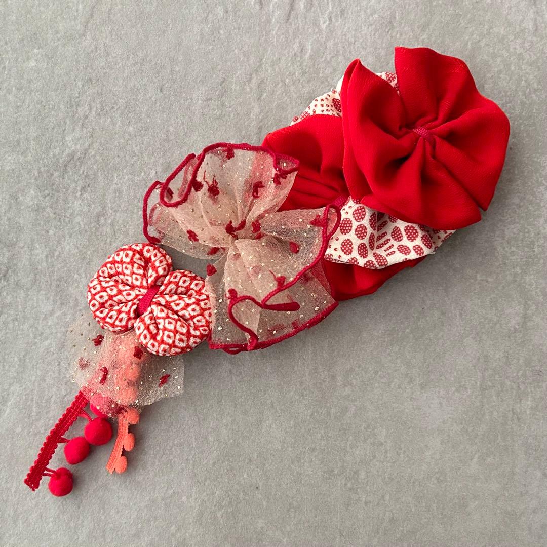 25-15】七五三 髪飾り 個性的 ヘッドドレス 着物リメイク 753 - メルカリ