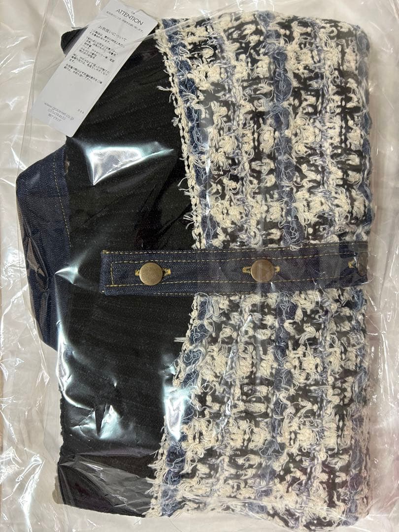 グレース コンチネンタル ツイードデニムニットジャケット - メルカリ