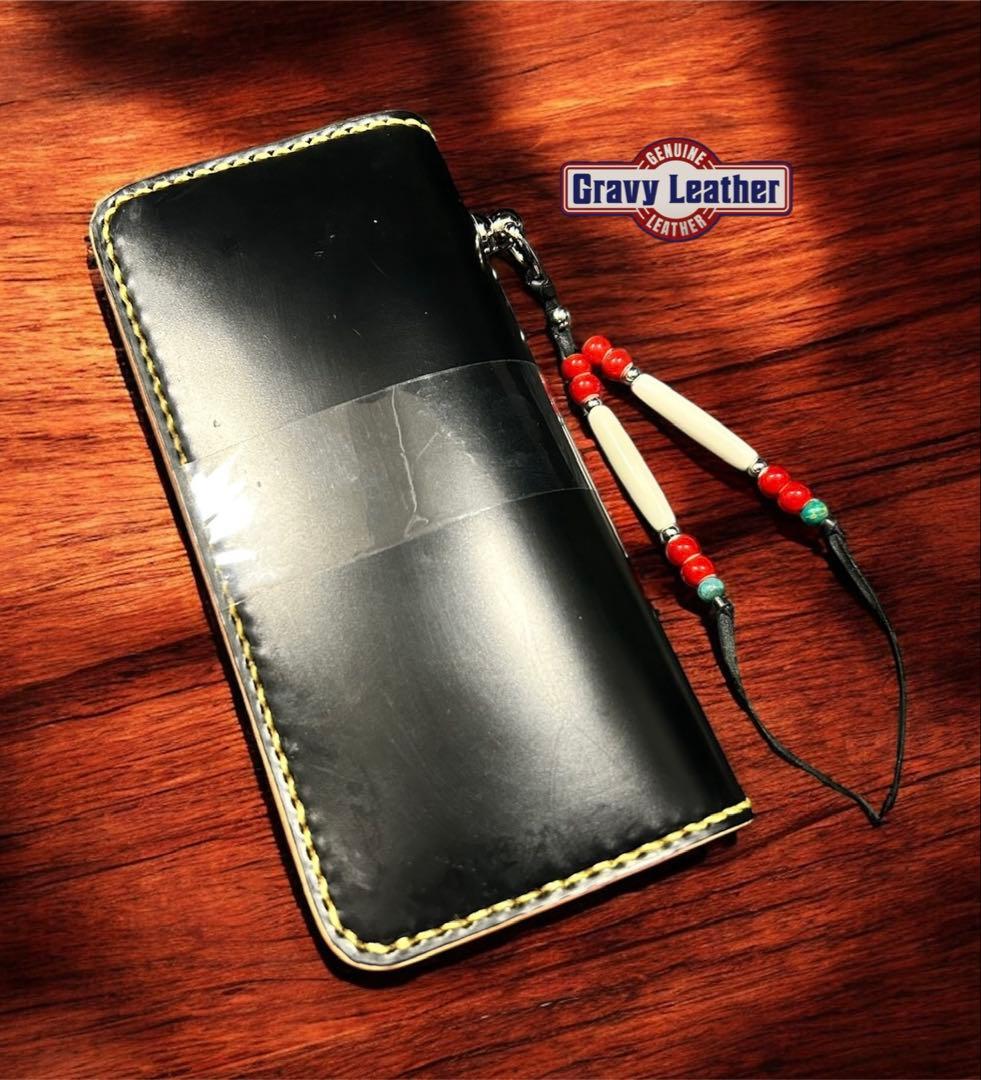 Gravy Leatherロングウォレット コードバン ネイティブ インディアン