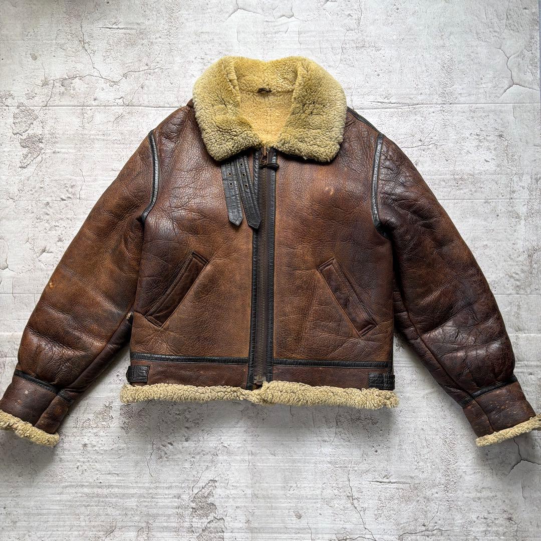 極上 ムートン B-3 本革フライトジャケット 羊革 ヴィンテージ - メルカリ