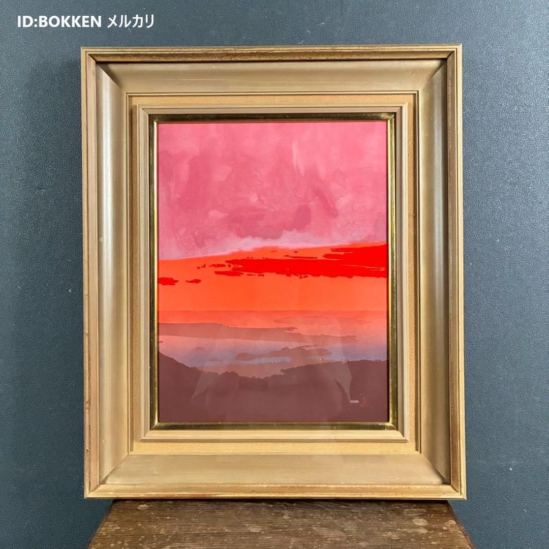 最終値下げ】鎮西直秀「沖縄にて-羽地内海-」油彩画 油絵 直筆サイン