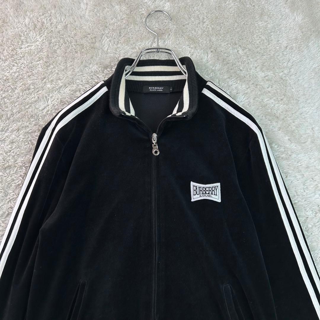 希少Burberry ブラックレーベル トラックジャケット ジャージ ベロア 2