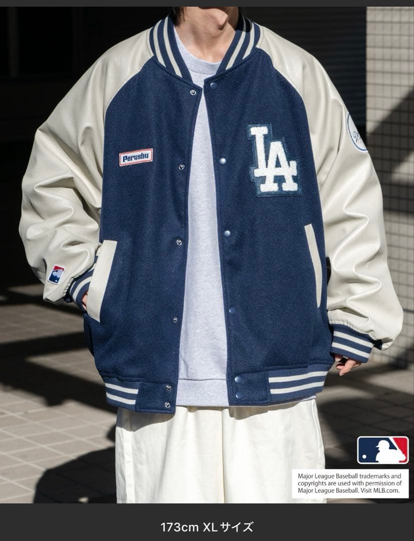 【Perushu×MLB】オーバーサイズスタジャン Perushu（ペルーシュ）の「【Perushu×MLB】オーバーサイズスタジャン