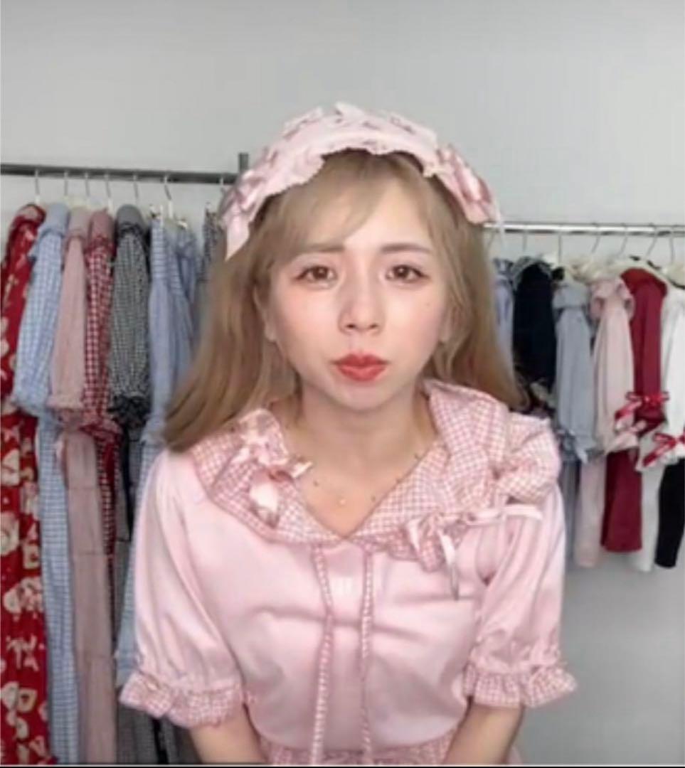 ピンクハウス⭐︎ギンガムチェックフードカットソー⭐︎青木美沙子