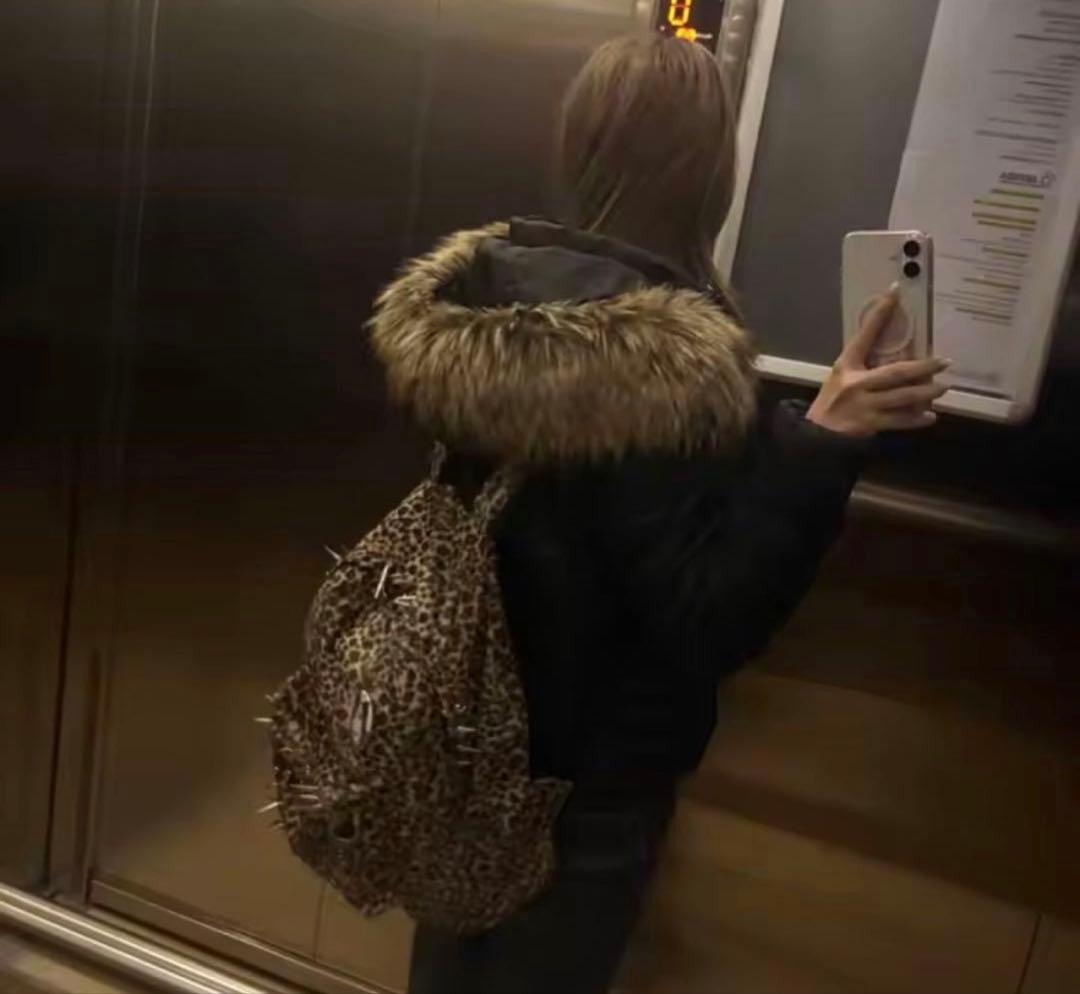 レオパード スタッズ archive リュック y2k ヒョウ柄 地雷 - メルカリ