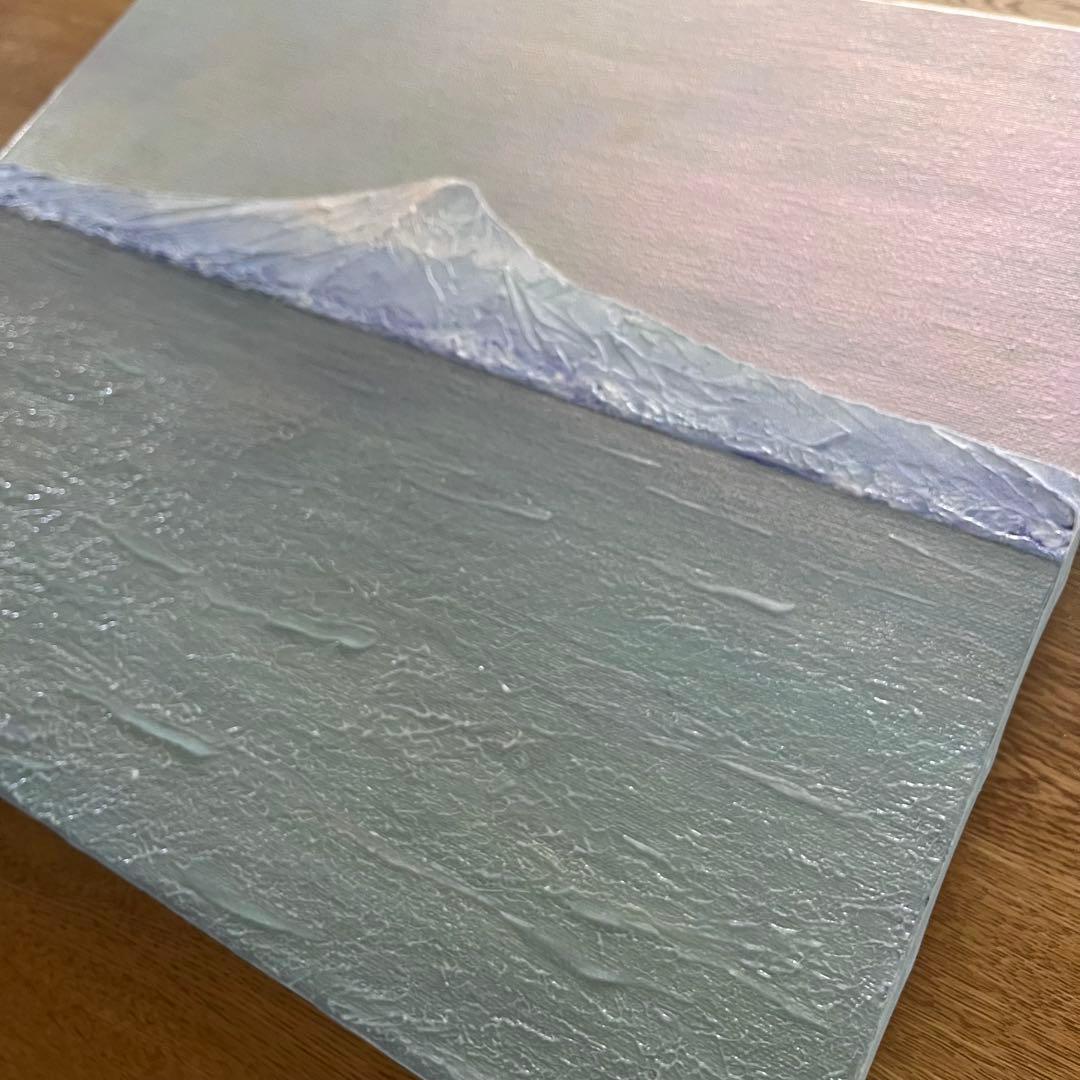 富士山　富士山の絵画 mt.fuji 風景画 ホログラム パール アート 絵
