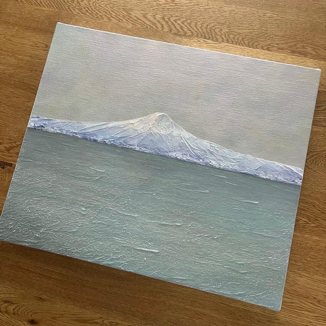 富士山　富士山の絵画 mt.fuji 風景画 ホログラム パール アート 絵