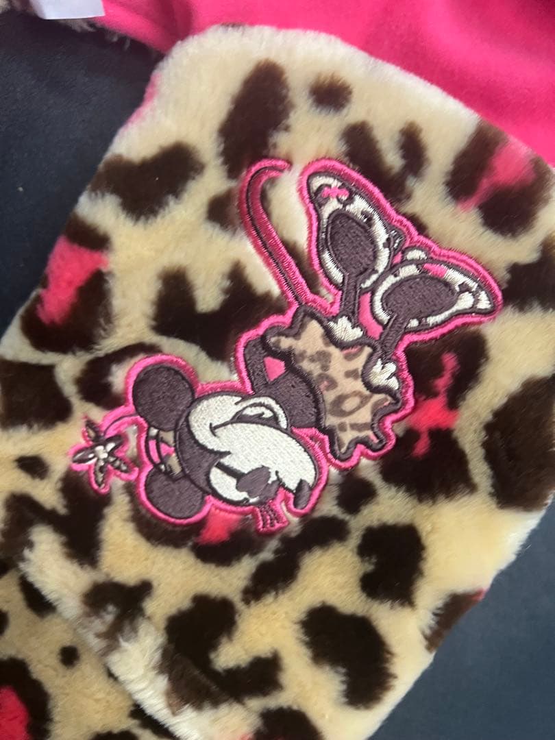 ディズニー ミニーマウス ヒョウ柄 マフラー ファンキャップ 帽子 公式