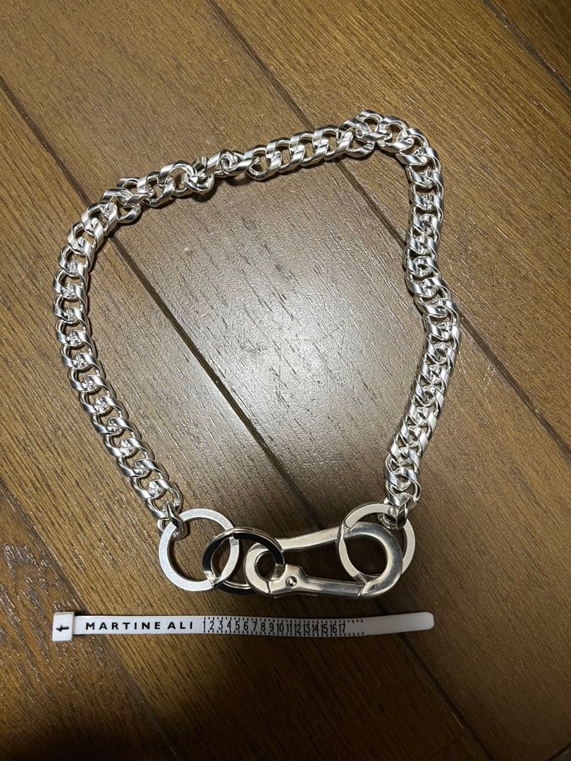 Martin Aliマーティンアリ 美品 シルバーカーブチェーンネックレス