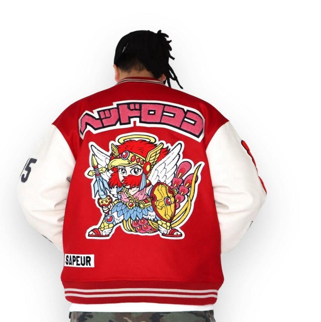 SAPEur サプール ビックリマンスタジャン 赤M 新品ソックスセット