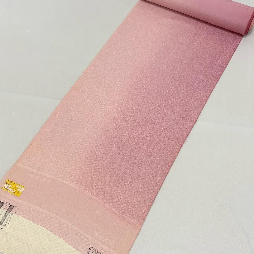ゆりのはな 色無地 反物 着尺 紋織り ボカシ染め ちりめん 正絹 B007