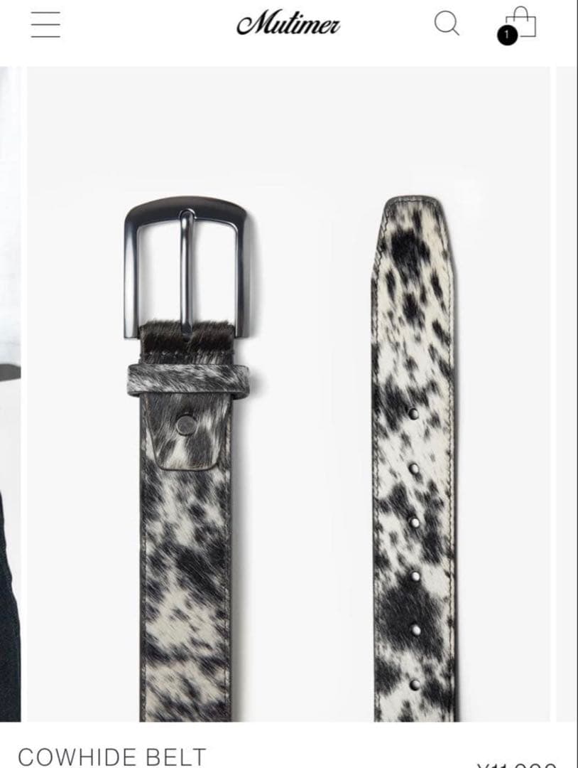 小物 mutimer COWHIDE BELT L/XL Cowhide Belt – Mutimer