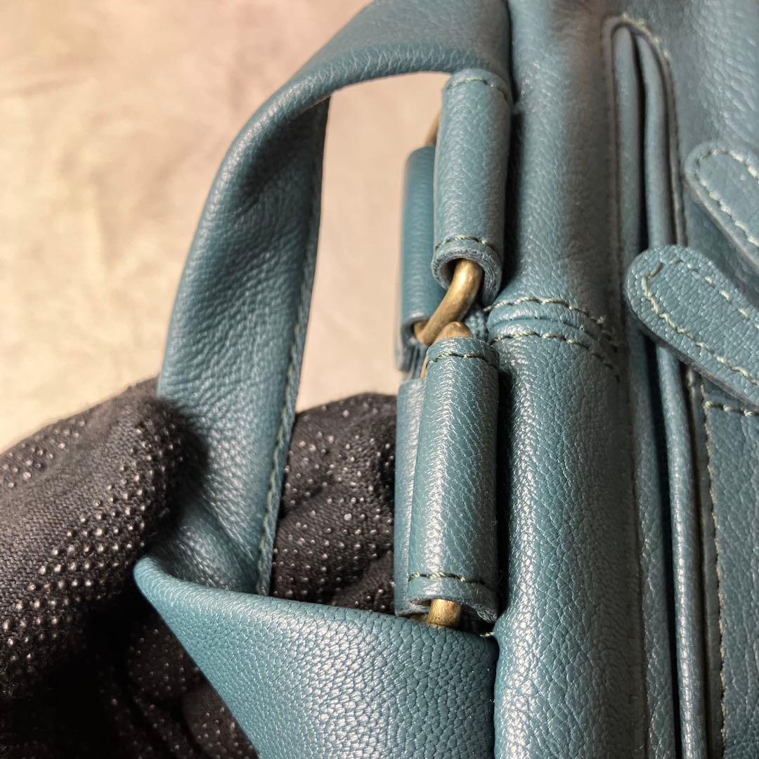 未使用級✨ダコタ ファレル シボ 山羊革 レザー A4可 ロゴ型押し