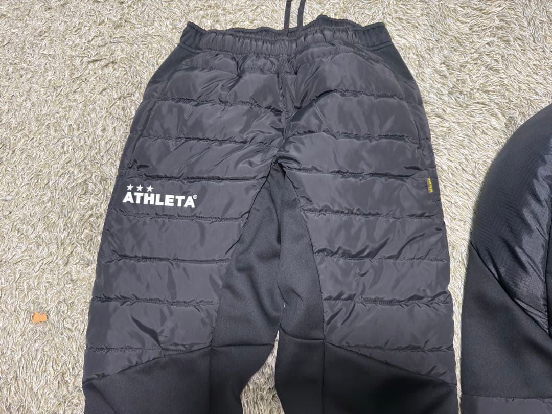 ATHLETA フード付きジャージ Mサイズ ブラック/ネイビー