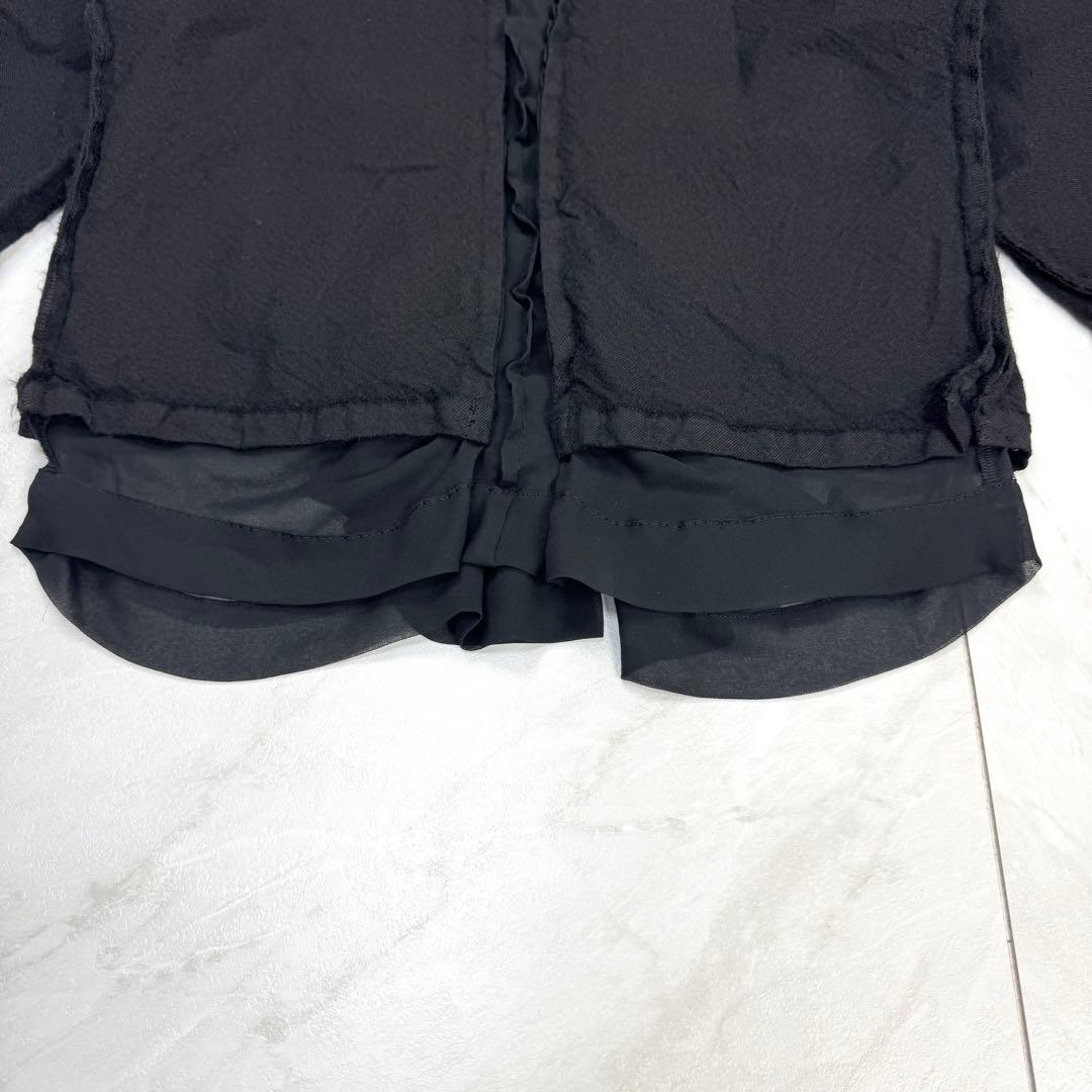 トリコ コムデギャルソン フリル ドッキング テーラード ジャケット 黒