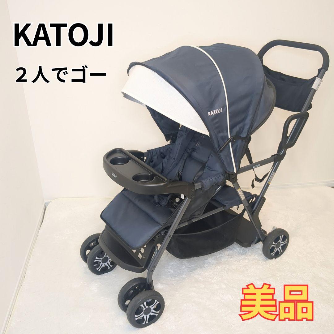 【美品】KATOJI ２人でゴー 折りたたみ式ベビーカー ２人乗り ネイビー 楽天市場】カトージ ベビーカー 二人でゴー ネイビー KATOJI 双子用 2