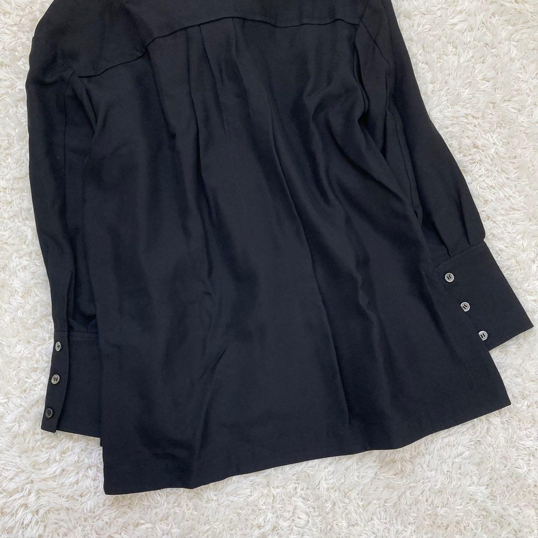 未使用✨定価5.9万 2024 コラム タイブラウス 黒 エストネーション 36