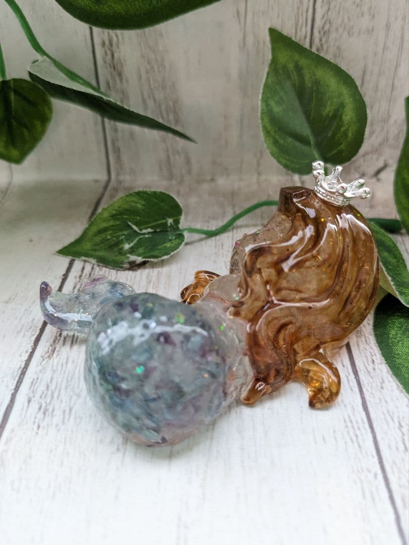 ひまわり様専用】ラピスラズリのきつねさん形オルゴナイト☆他2点