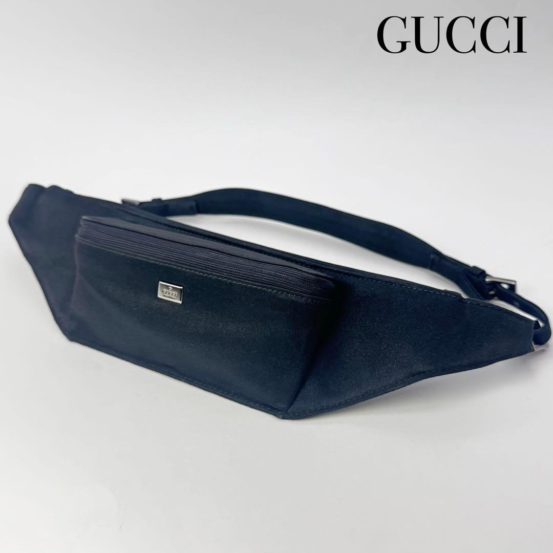 GUCCI グッチ ボディバッグ ウエストバッグ スマホショルダー ブラック
