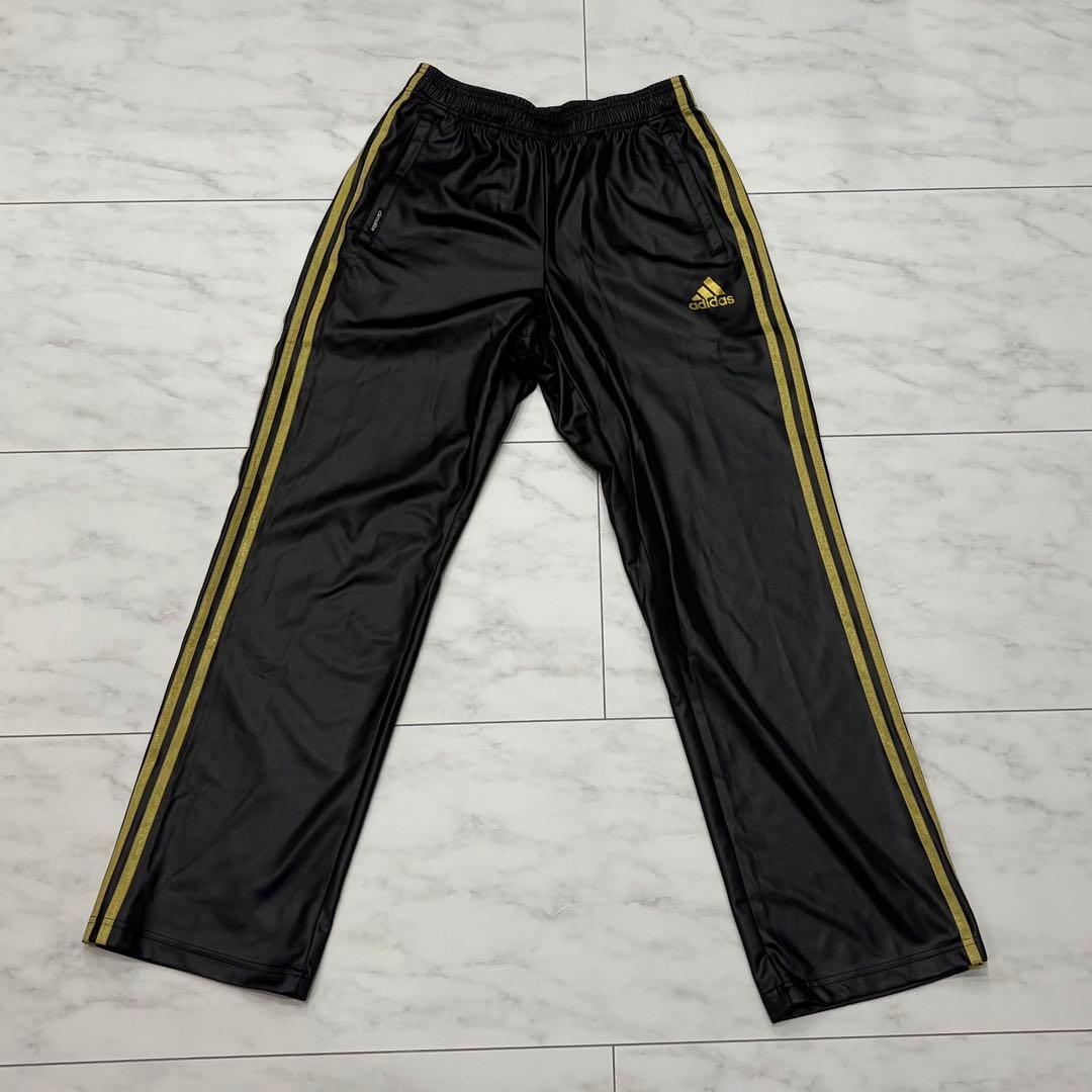《極美品》アディダス コーティングジャージ セットアップ ゴールド × ブラック