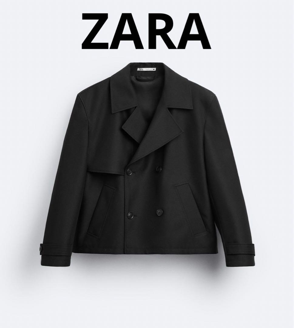 ショートトレンチコート ZARA ザラ メンズ - メルカリ