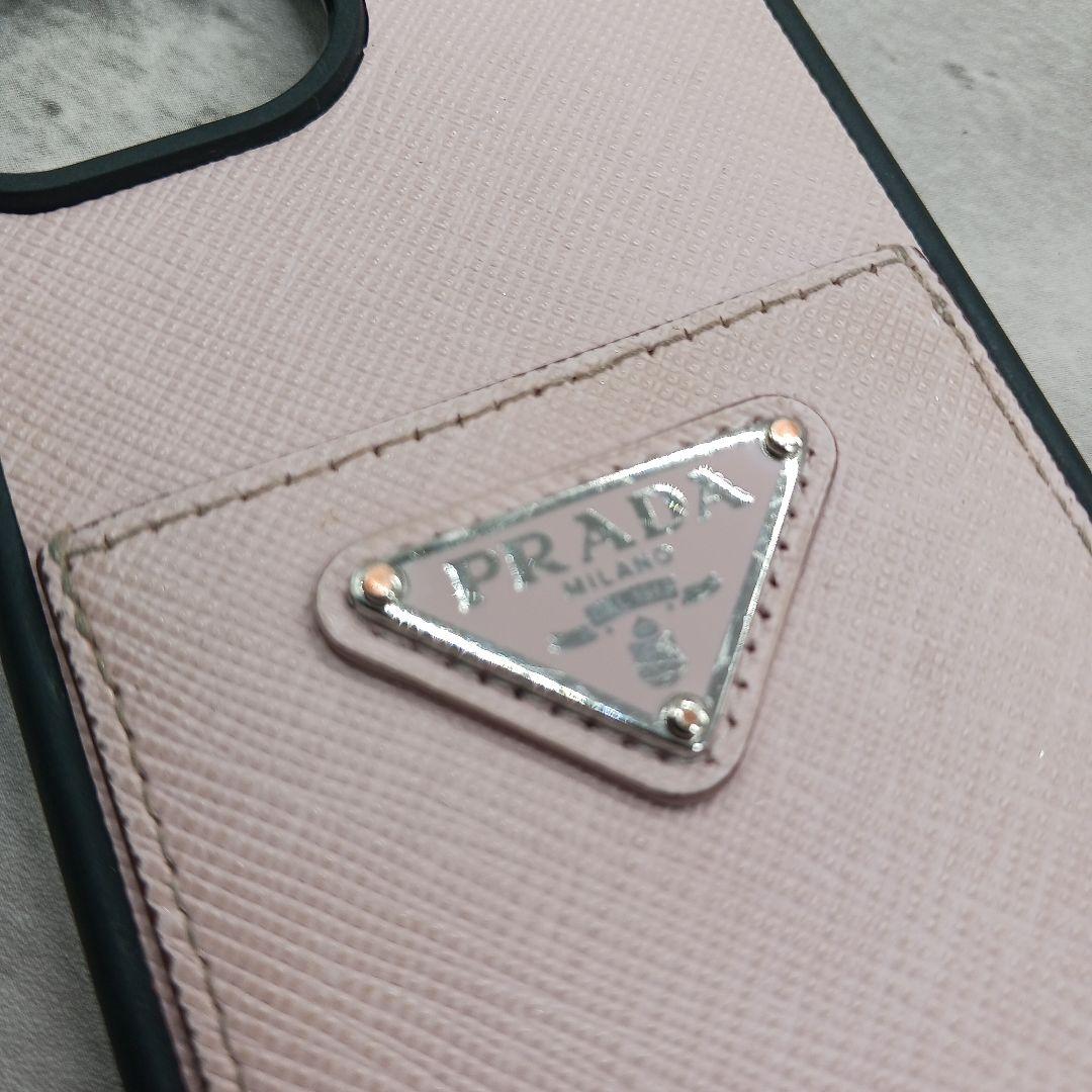 極美品✨ プラダ iPhone 12.13 pro スマホケース レザー ピンク