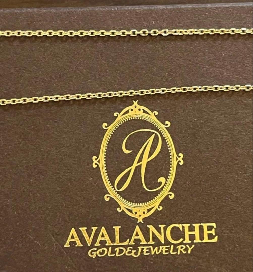 AVALANCHE 10kネックレス小豆チェーン 10K ホワイトゴールド アズキネックレス 幅1.5mm 40cm-50cm ｱｽﾞｷ0.4