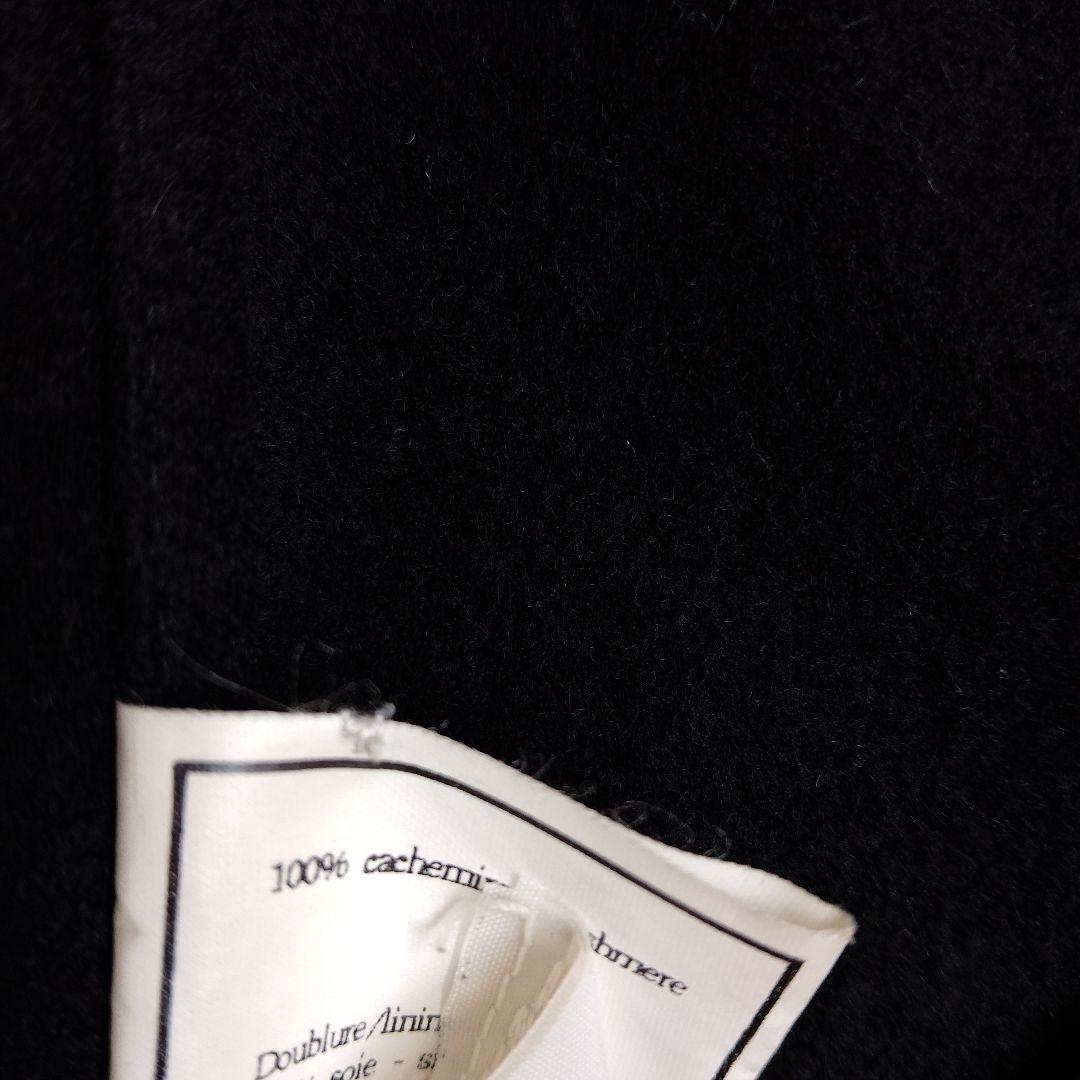 シャネル ロングコートカシミヤ100 金ボタン ダブルブレスト Aライン