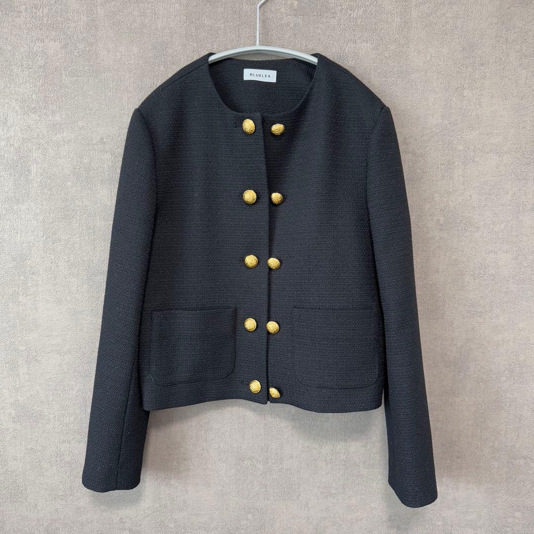 BLUELEA ブルレア ダブルボタンツイードジャケット - メルカリ