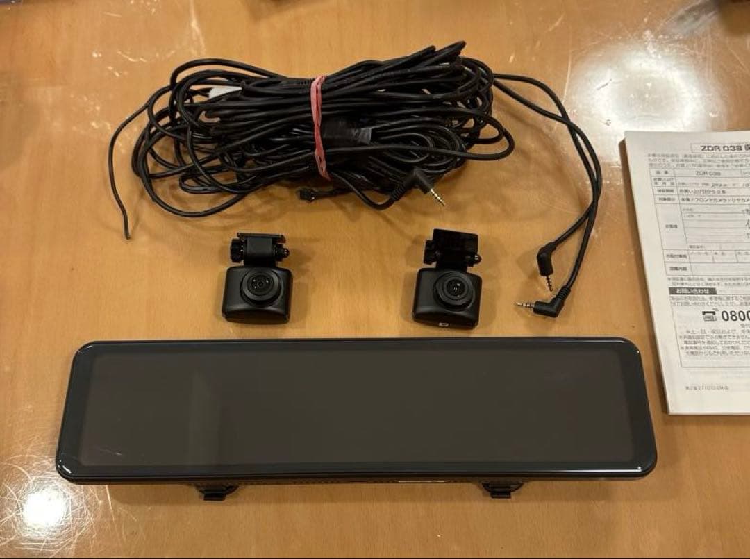 【美品】【ミラー型】ドライブレコーダー ZDR 038 カメラ2台付き Amazon | コムテック 車用 ドライブレコーダー搭載電子ルームミラー