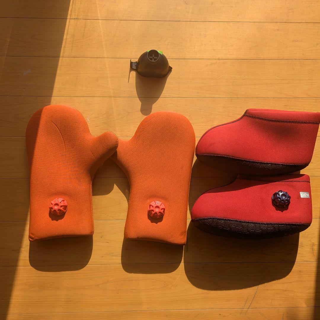 【希少セット】CLO'Z クロッツ やわらか湯たんぽ 足用＆手用セット ロート付 クロッツ やわらか湯たんぽ 足用マジックタイプ (底なし) ｜子供用3