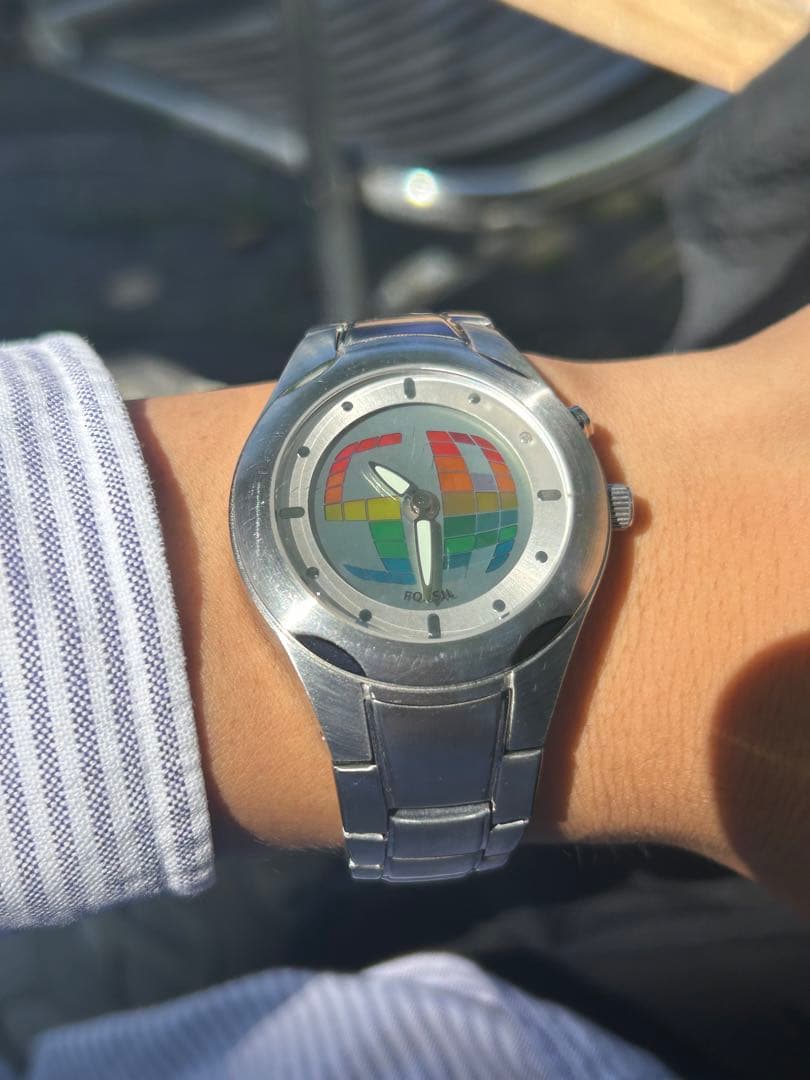 fossil BIG TICレインボー 数量限定復刻モデル y2k - メルカリ