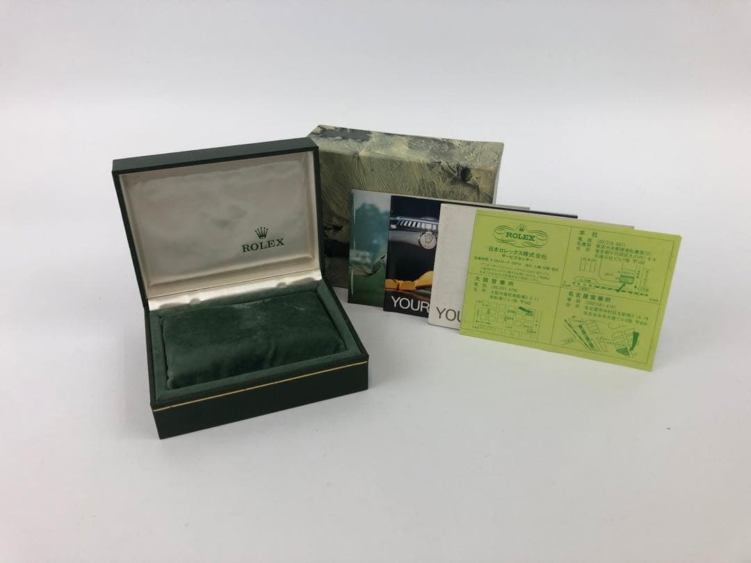 チ*認様 ロレックス　空き箱　外箱　内箱　取説　小冊子　グリーン チ*認様 ROLEX ロレックス 時計用 空箱 内箱 外箱 メンズ グリーン タ