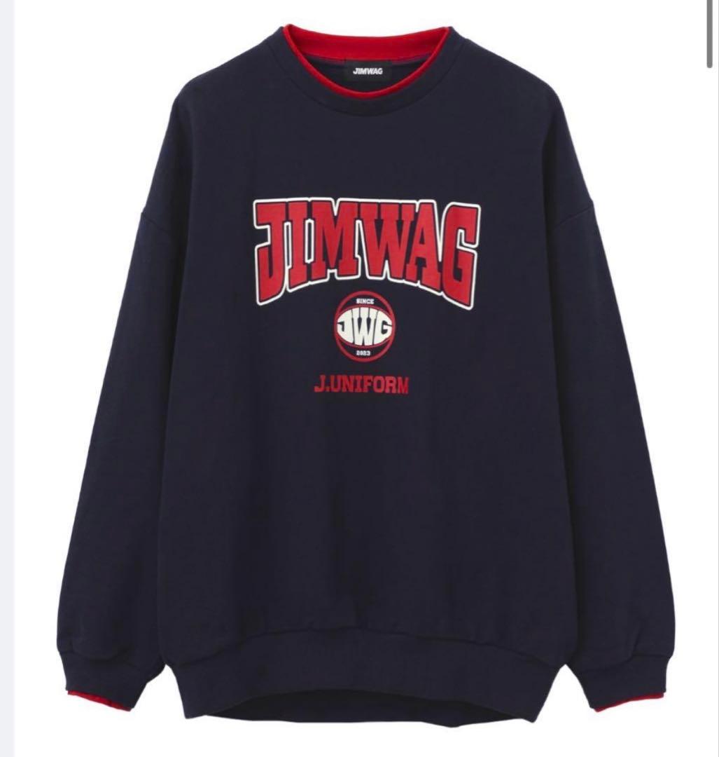 トップス JIMWAG College LOGO sweat College Logo White Text Crewneck Sweatshirt