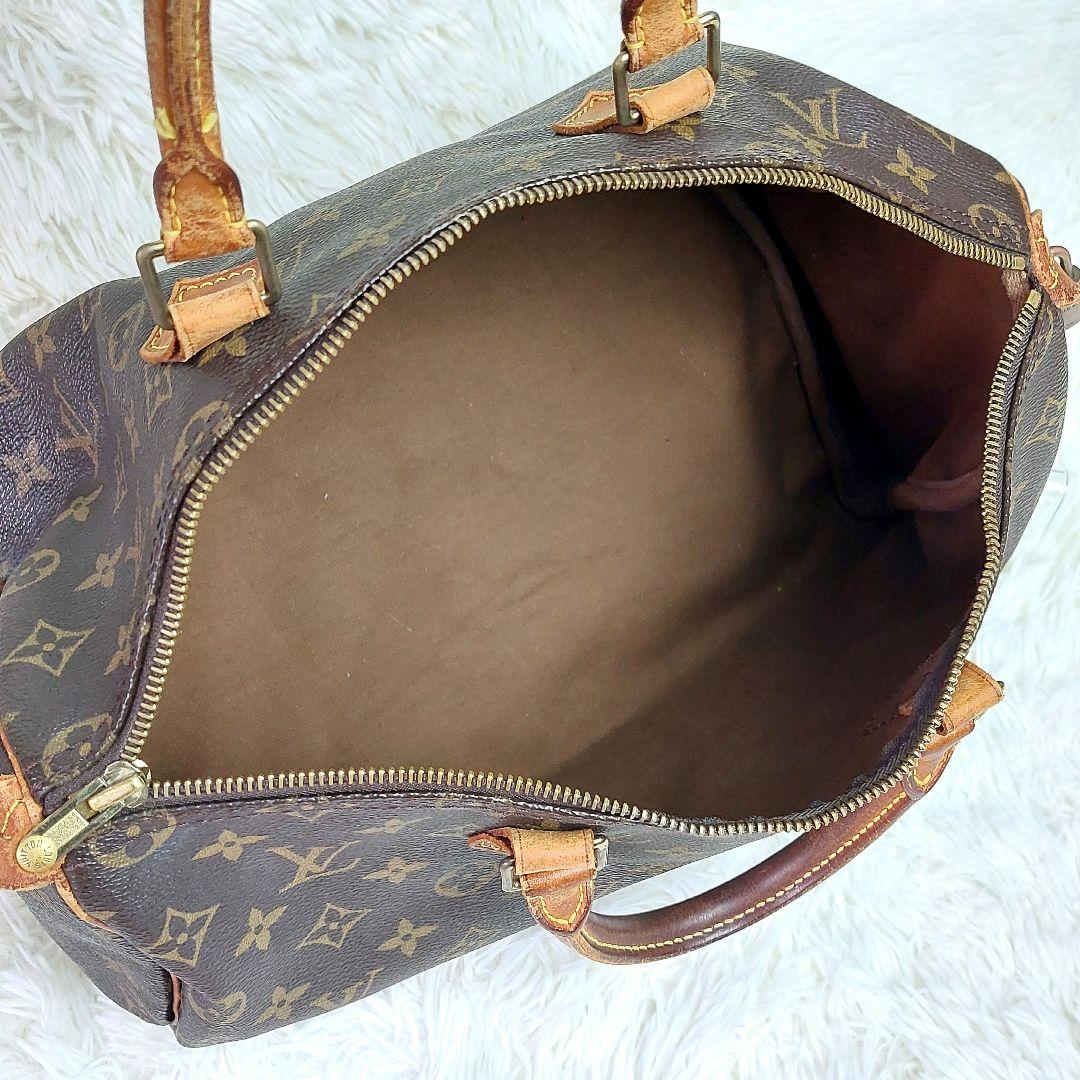 ルイヴィトン スピーディ30 モノグラム 本革 レザー 南京錠 ボストン