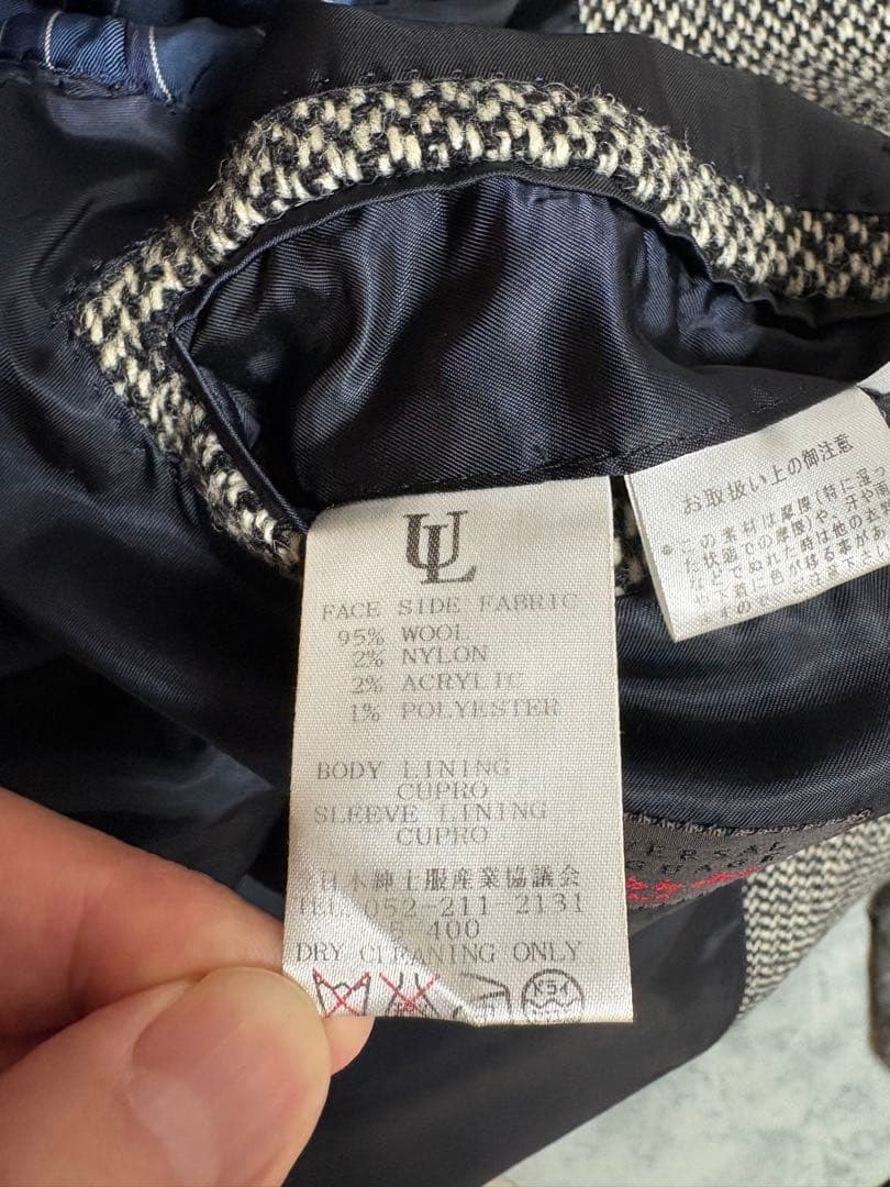 ユニバーサルランゲージ×ムーン社 ヘリボーンツイードコート Mサイズ