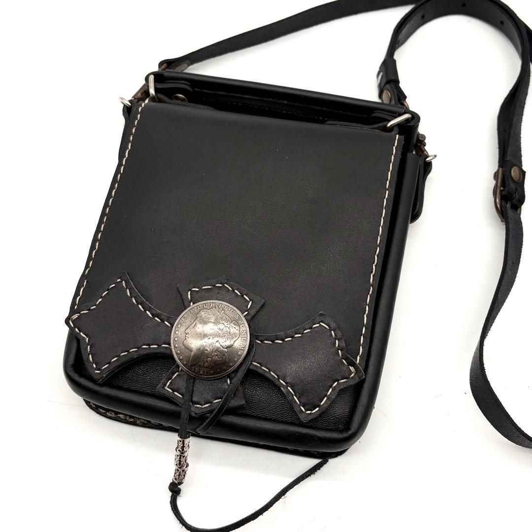 メディスンバッグ レザー 本革 アメリカン コンチョ ショルダーポーチ