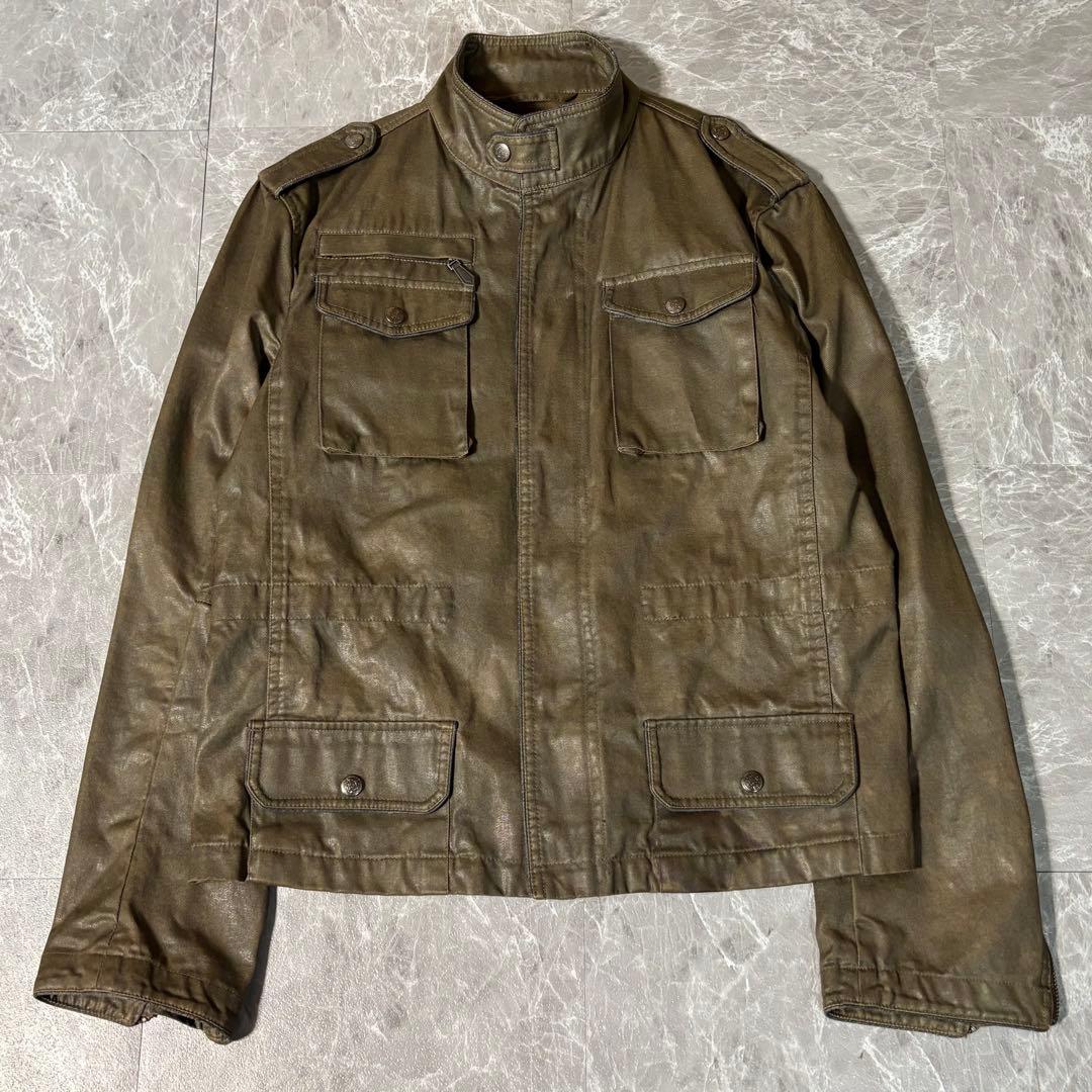 00s【archive】短丈ギミックブルゾン/コーティング/Y2K/平成/お兄系