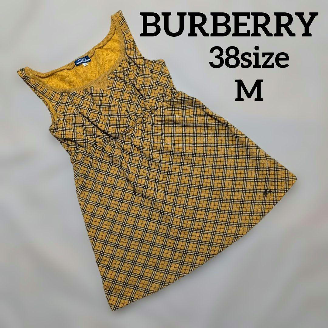 BURBERRYバーバリー ノースリーブワンピース チュニック チェック柄 38